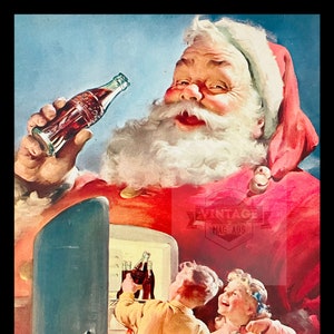 Coca Cola Weihnachtsmann 50er Jahre Werbung