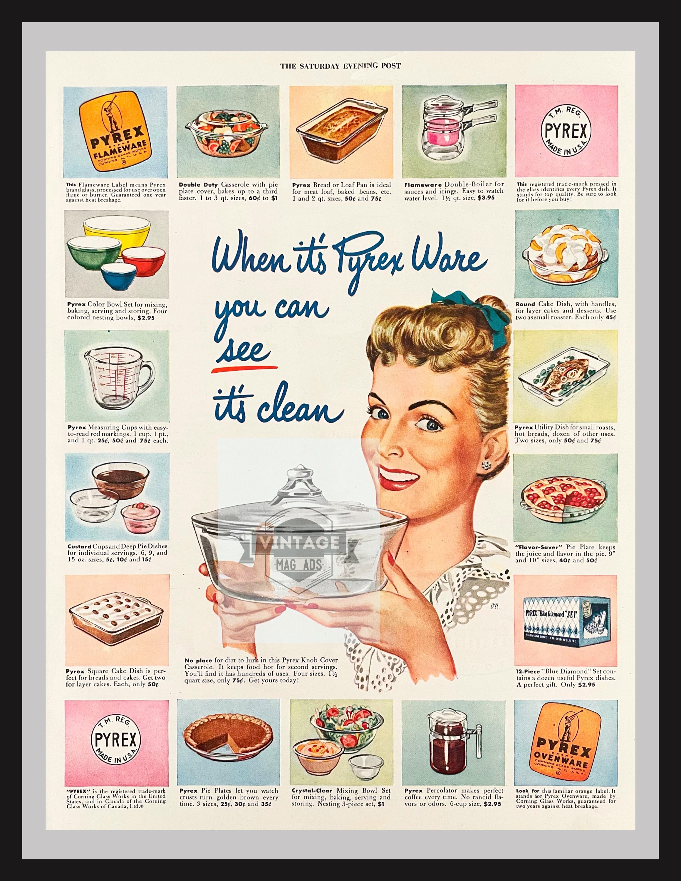 RARE 1950's PYREX Vintage Advertisement - Etsy Canada