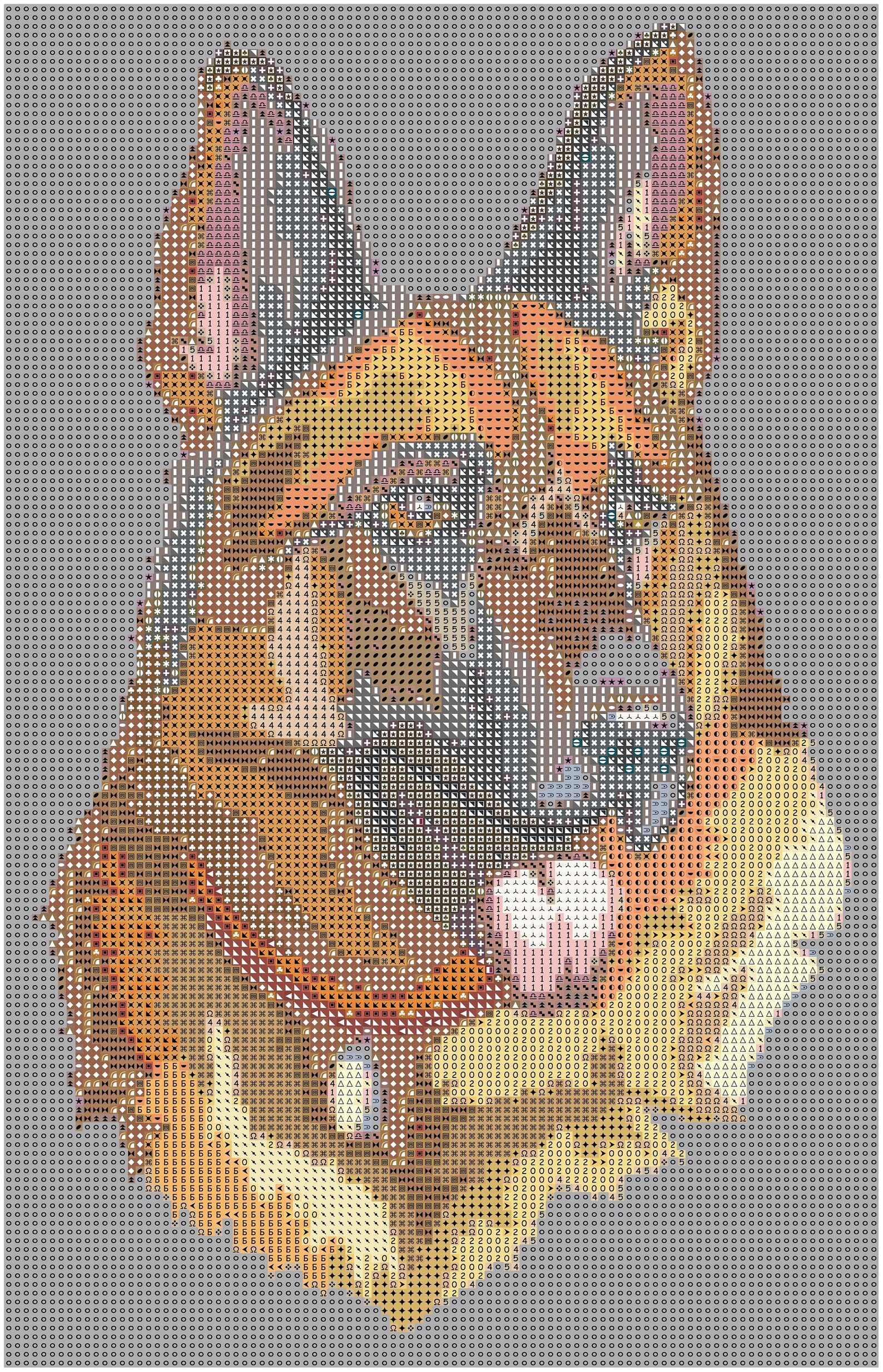 German Shepherd portrait cross stitch instant download dog Etsy