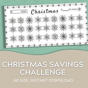 A6 Cash Envelopes Savings Tracker | Christmas Savings Challenge | Cash Envelope System | Cash Stuffing | Holiday Fund | Digital Download