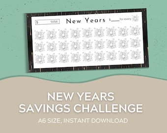 A6 Cash Envelopes Savings Tracker | New Years Savings Challenge | Cash Envelope System | Cash Stuffing | Holiday Fund | Digital Download