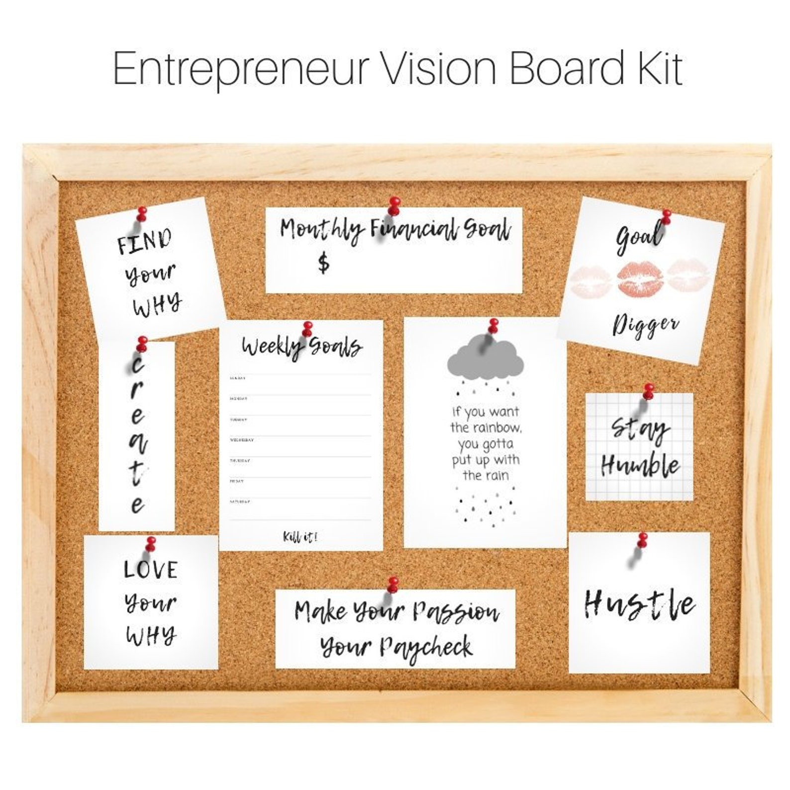 Entrepreneur Vision Board Kit Printables Etsy Canada