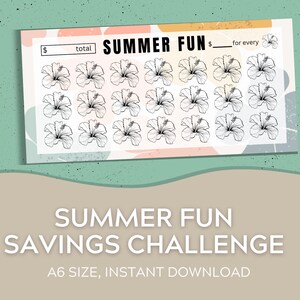 A6 Cash Envelopes Savings Tracker | Summer Fun Savings Challenge | Cash Envelope System | Cash Stuffing | Summer Fund | Digital Download
