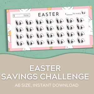 A6 Cash Envelopes Savings Tracker | Easter Savings Challenge | Cash Envelope System | Cash Stuffing | Holiday Fund | Digital Download