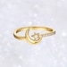 Crescent Moon and Star Ring, Etoile Proposal Diamond Ring, Silver Star ...