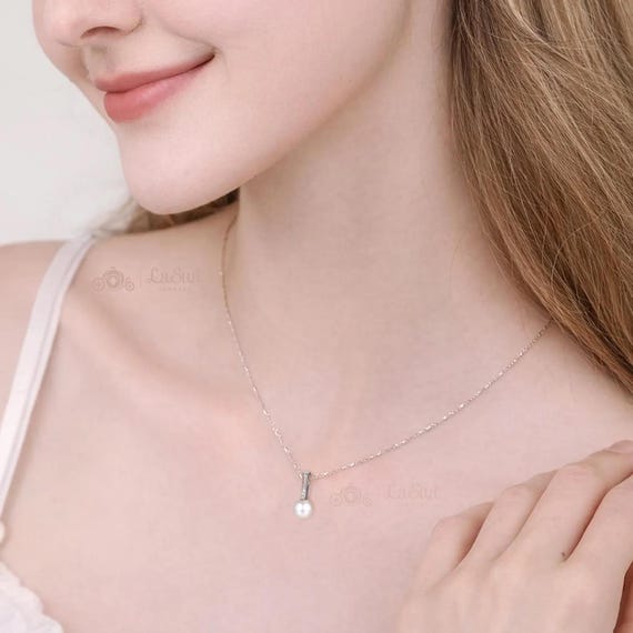 淡水パールネックレス, 18kgf/ Silverチェーン変更OK, プレゼント 母の 