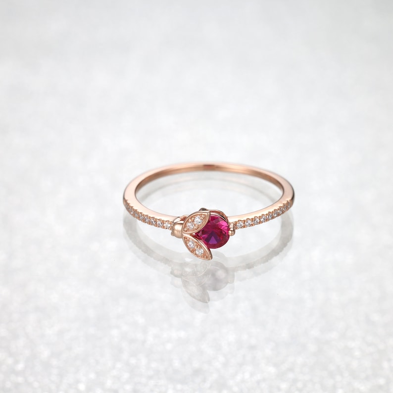 Ladybug Ruby Ring, Gold Vermeil Sterling Silver, Animal Lover Jewelry ...