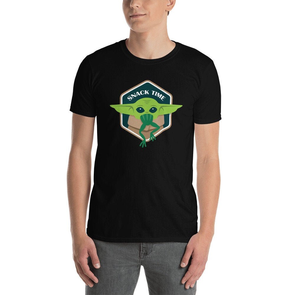 Grogu Snack Time T shirt From Disney s the Mandalorian Etsy