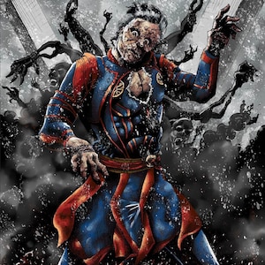Zombie Dr Strange Print Drawing