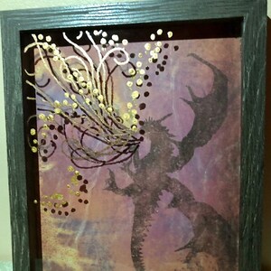 Unique Fire Breathing Dragon artwork with 3-D effect