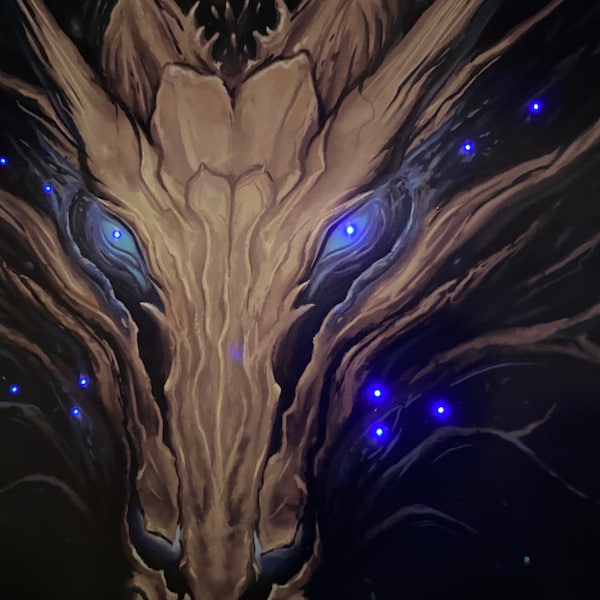 Fire breathing dragon LED String Lights Shadowbox