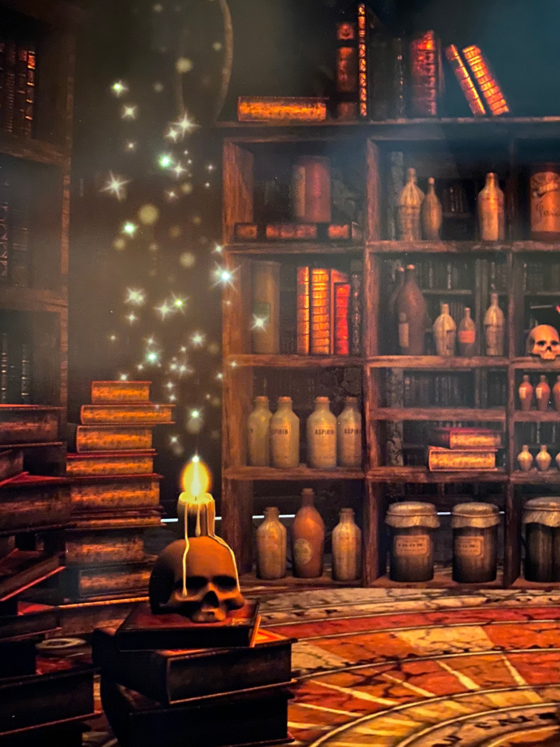 The Witch’s Library Artwork With LED String Lights - Etsy