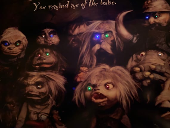 Shadowbox of Labyrinth's Creepy Goblins With LED String Lights. - Etsy
