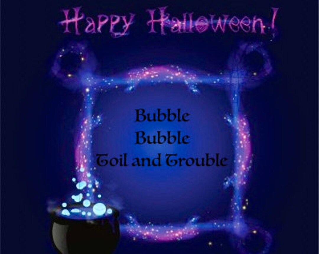 Bubble Bubble Toil and Trouble Shadowbox With LED String Etsy