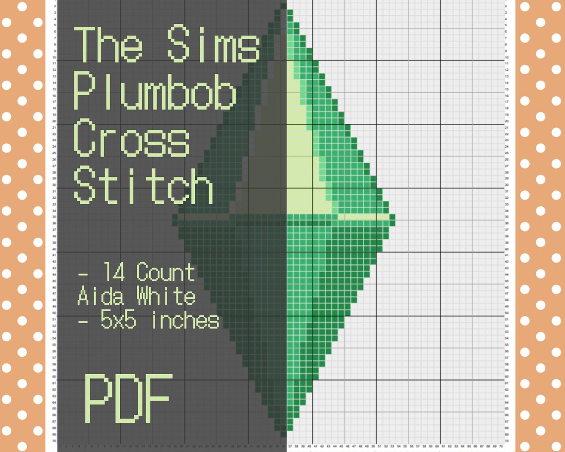 The Sims Plumbob Advanced Cross Stitch Pattern The Sims Etsy