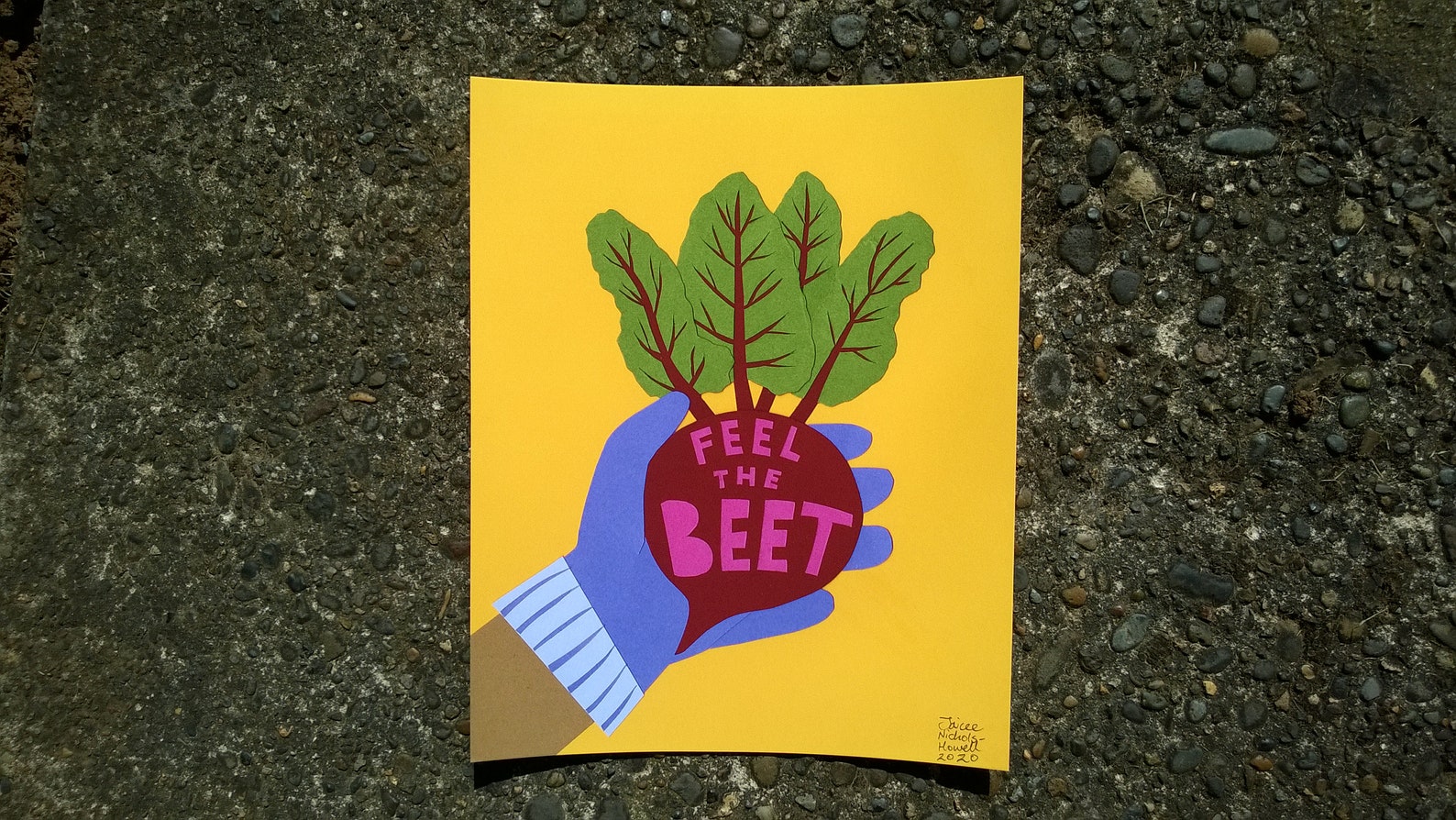 Feel the Beet 11x14 Fine Art Print Fun Punny Vegetable Wall | Etsy