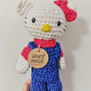 Hello Kawaii Kitty Cat Doll, Crazy Cat Lady, Cat Lover, Japanese Doll, Kitty Cat Face, Amigurumi doll, Gifts For Friends, Cat, Cartoon Kitty