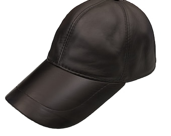Black Leather Cap