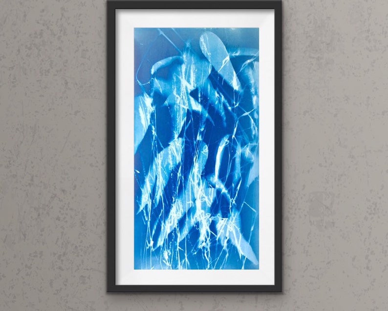 Seasonal Flowers Original handmade Cyanotype