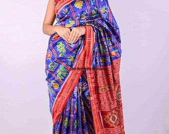 Nabakothi Khandua Silk Saree; 3 Ply Mulberry Silk; Free Falls and Edging; DHL Shipping In 4 to 5 days