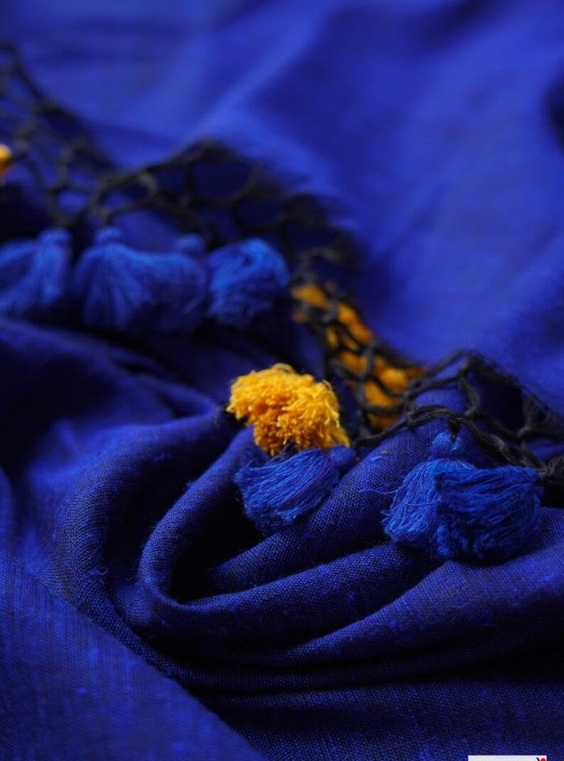 2Ply Matka Saree; Tassels in Pallu; Falls and Edging Free; DHL Shipping in 4 to 5 days