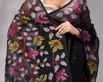 Traditional Silk Muslin jamdani Saree/Muslin Tantuj/Reshom Jamdani With Blouse Piece; DHL Shipping Service