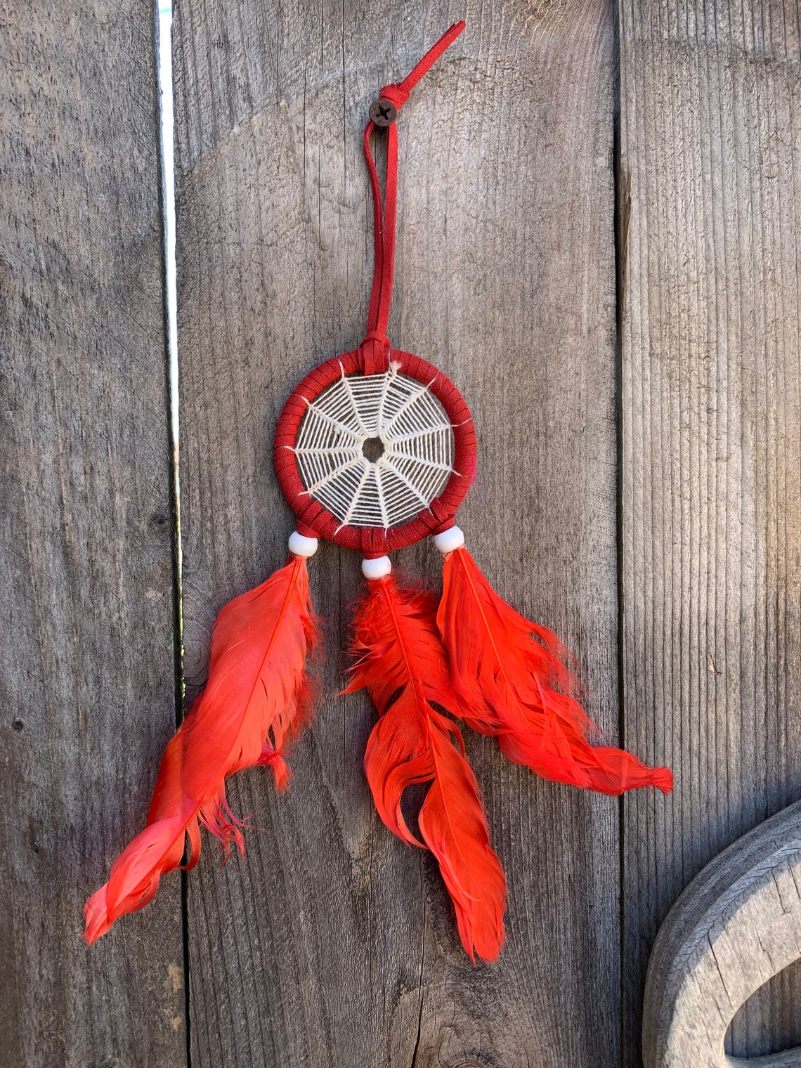 Red Spider Web Dream Catcher | Etsy