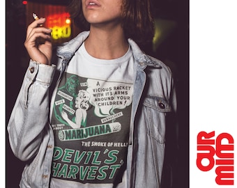 Des Teufels Ernte T-Shirt: Vintage Anti-Marihuana-Propaganda