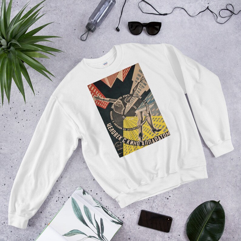 RUSSIAN VINTAGE POSTER Sweatshirt - Unisex Design 1920s Vladimir Georgii Stenberg Retro Vintage Propaganda Minimal Hoodie Artwork Futurism