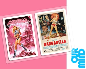 Barbarella Sticker Bogen: 1968 Sci-Fi Kultfilm