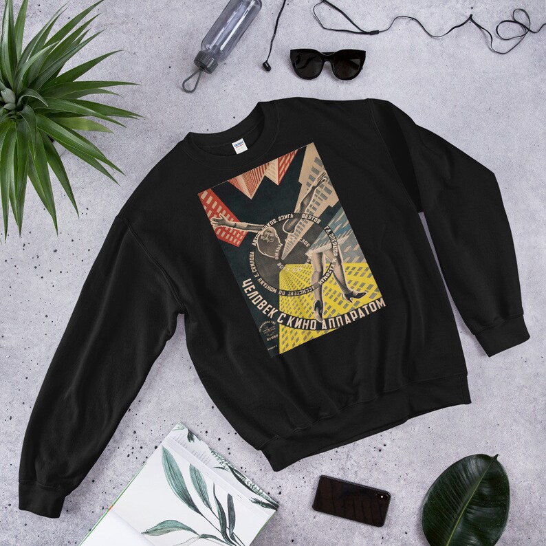 RUSSIAN VINTAGE POSTER Sweatshirt - Unisex Design 1920s Vladimir Georgii Stenberg Retro Vintage Propaganda Minimal Hoodie Artwork Futurism