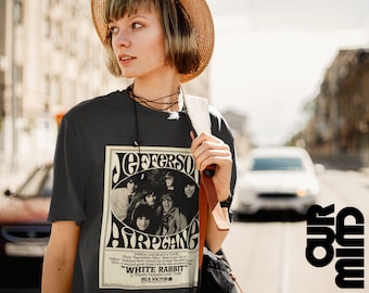 Jefferson Airplane T-Shirt: Weißes Kaninchen Psychedelic Rock Tee