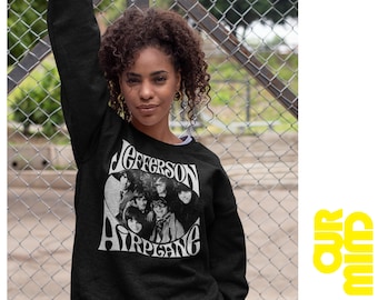 jefferson Airplane Sweatshirt : Retro Psychedelic Rock Band