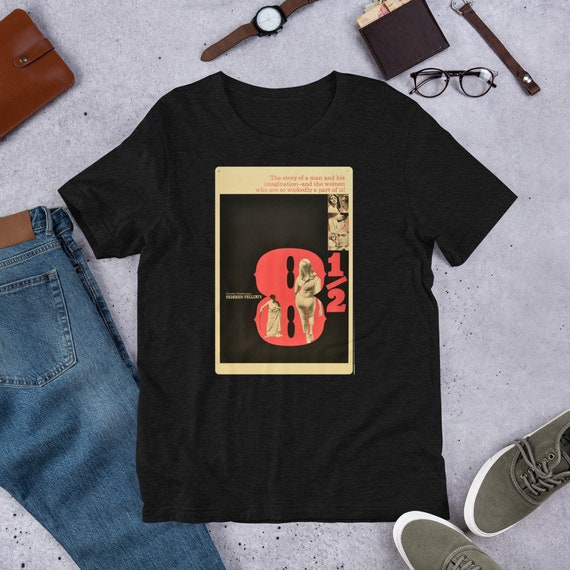 8 1/2 映画ポスター Tシャツ: フェデリコ・フェリーニ イタリア映画