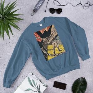 RUSSIAN VINTAGE POSTER Sweatshirt - Unisex Design 1920s Vladimir Georgii Stenberg Retro Vintage Propaganda Minimal Hoodie Artwork Futurism