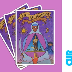 THE ALCHEMIST Sticker - Paulo Coelho Spirituality Egypt Religion Book Lover Reading L’Alchimista Novel Student Beautiful Patch Laptop Skate