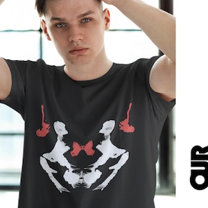 INKBLOTS CARD III T-Shirt - Unisex Hermann Rorschach Klecksography Sztuka Psychologia Podświadomość Psycholog Zdrowie psychiczne Rzadki Vintage Sen