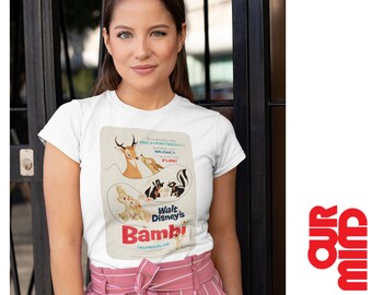 Vintage 90s Youth Walt Disney’s Classic Bambi Movie Graphic Shirt Kleding Jongenskleding Tops & T-shirts T-shirts T-shirts met print 