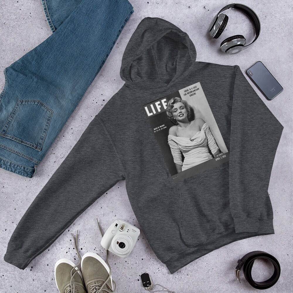 MARILYN MONROE Hoodie - Unisex Men Women Life Magazine 1952