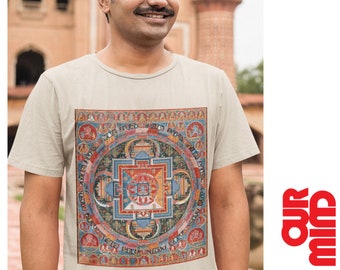 14th CENTURY MANDALA T-Shirt - Unisex Mandala of Jnanadakini Rare Buddhist Sanskrit Sakya Tibetan Beautiful Spiritual Dreams Nepal