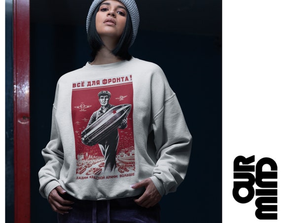 PROPAGANDA SOVIETICA RUSA Sudadera Unisex URSS Poster Arte Impresion Guerra Conflicto Frio Retro Vintage Negro 20 s 30 s Ilustracion Foto de regalo Etsy Espana