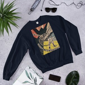 RUSSIAN VINTAGE POSTER Sweatshirt - Unisex Design 1920s Vladimir Georgii Stenberg Retro Vintage Propaganda Minimal Hoodie Artwork Futurism