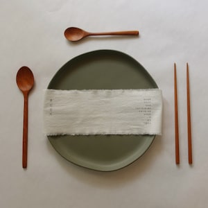 Hochzeitsmenüs aus Stoff / Minimalistisches Menüs / Dinner-Karten / Vintage Hochzeitsmenü / koreanisches Hochzeitsmenü / Niedliche Hochzeitskarte / Moderne Hochzeit / Individuell angefertigtes Hochzeitsmenü