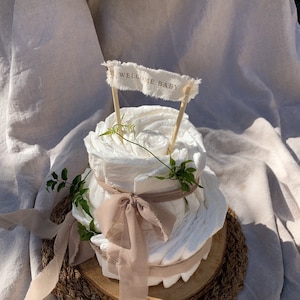 Fabric Cake Topper/ minimal party decor/ baby shower cake topper/ bridal shower/ unique cake topper/ first birthday cake smash/ baekil/ dohl