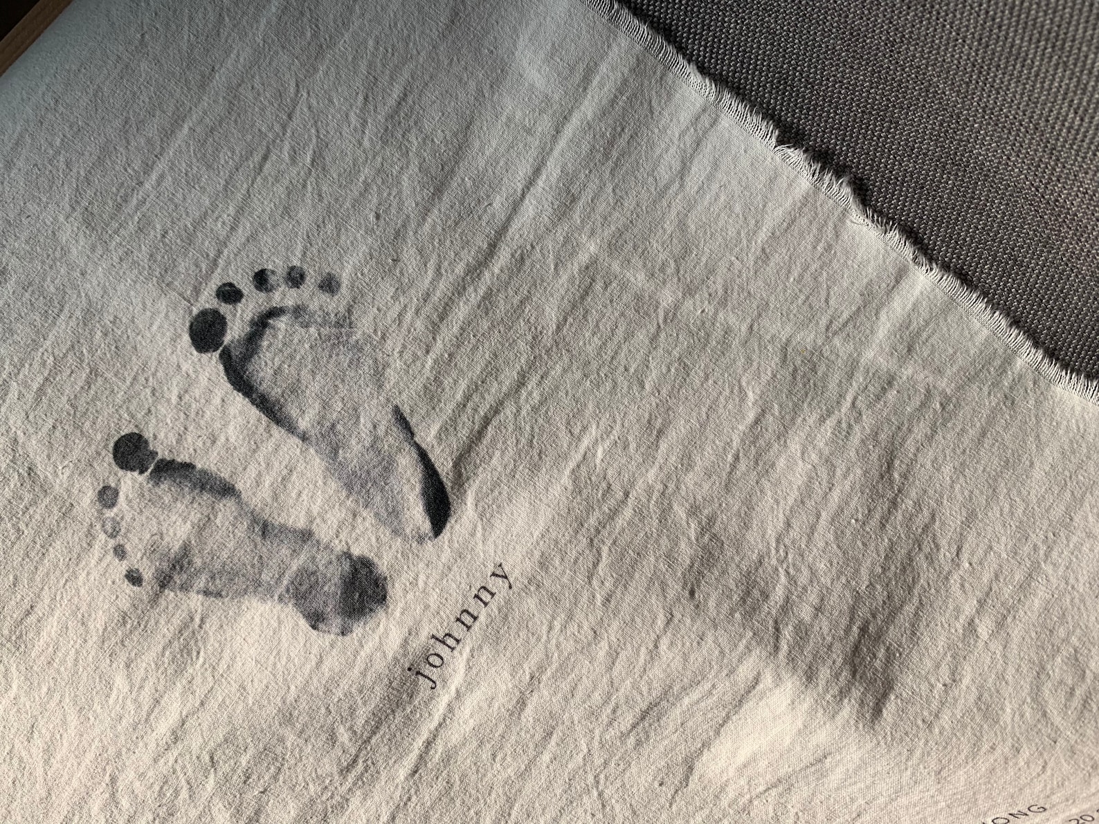 Baby Footprints Birth Announcement Fabric Banner/ Custom Baby Etsy