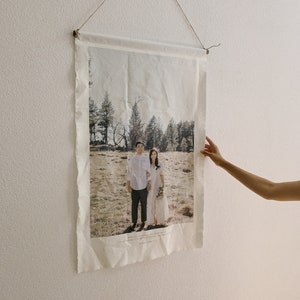 Personalisiertes Foto Banner / Wandbehang / Wandbehang / Wanddekoration / Dekoration / Dekoration / Wanddeko / Hochzeitsschild Bild 1