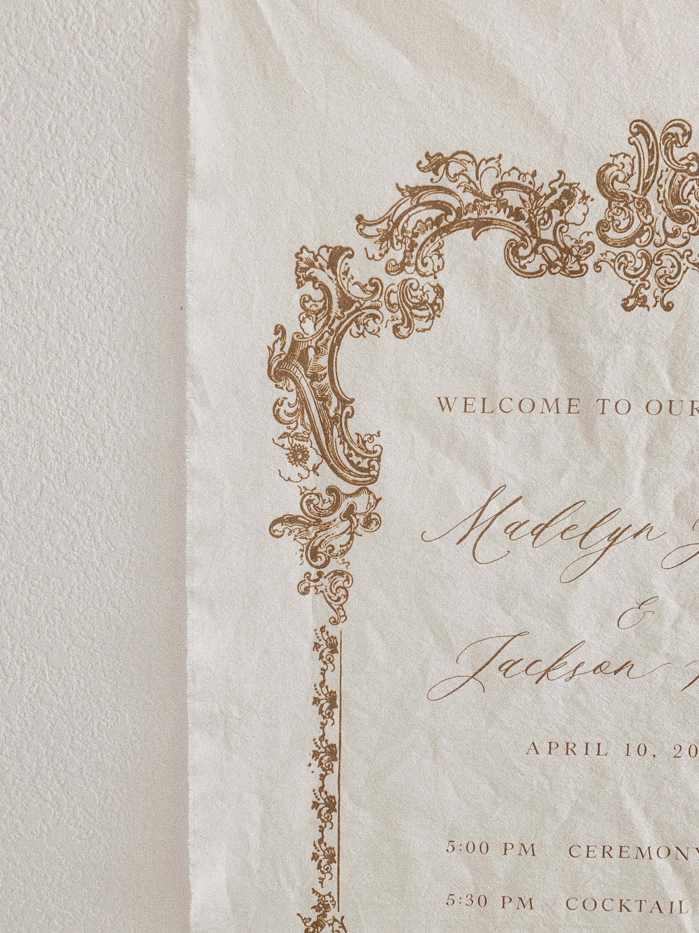 Vintage Wedding Day Timeline Fabric Banner/ Order Of Events Wedding Sign/ Wedding Decor/ Semi-Custom Wedding Sign/ Rustic Wedding Decor