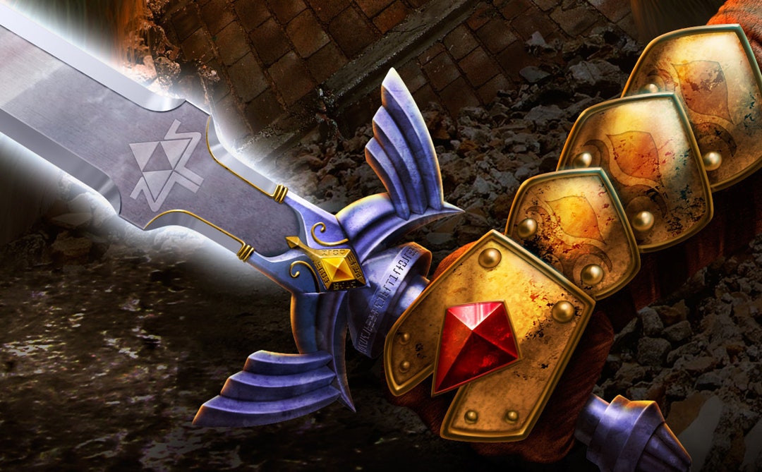 Golden Gauntlets Legend of Zelda Ocarina of Time Etsy Norway