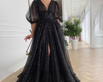 black gowns party wear