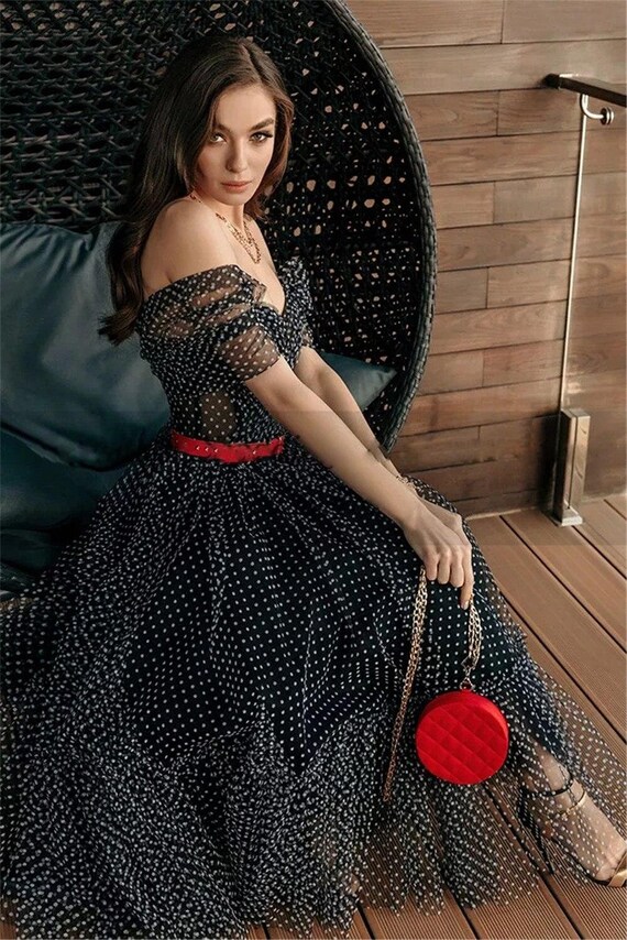 polka dot tulle dress